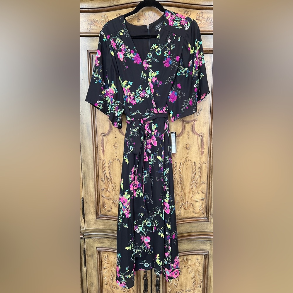 Tahari Floral Wrap Dress